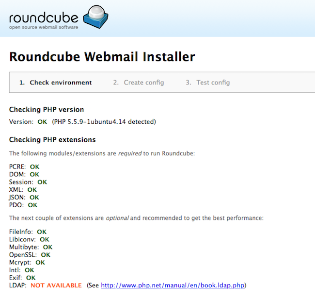 Roundcube Webmail Installer