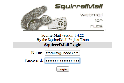 squirrelmail webmail application