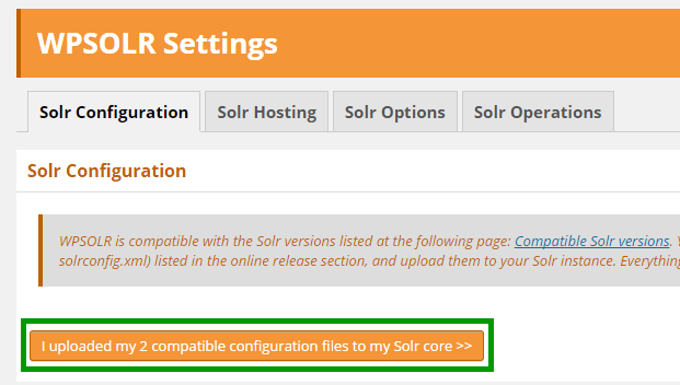 WPSolr first configuration
