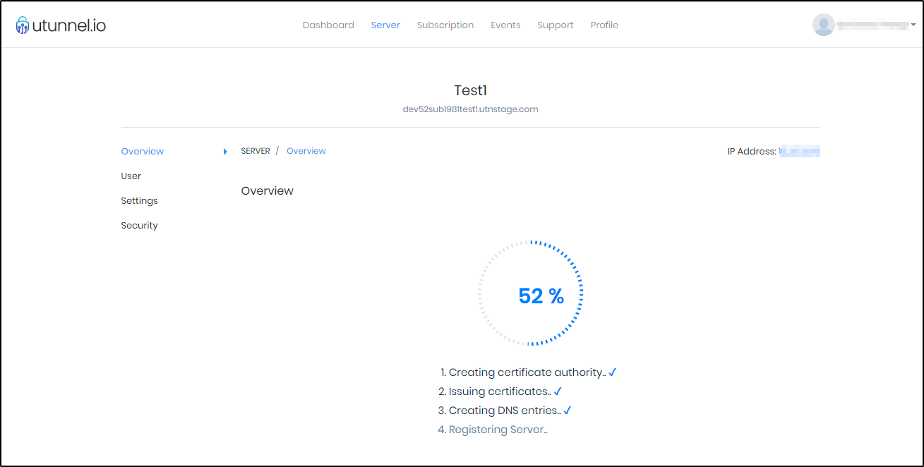 UTunnel Dashboard setup